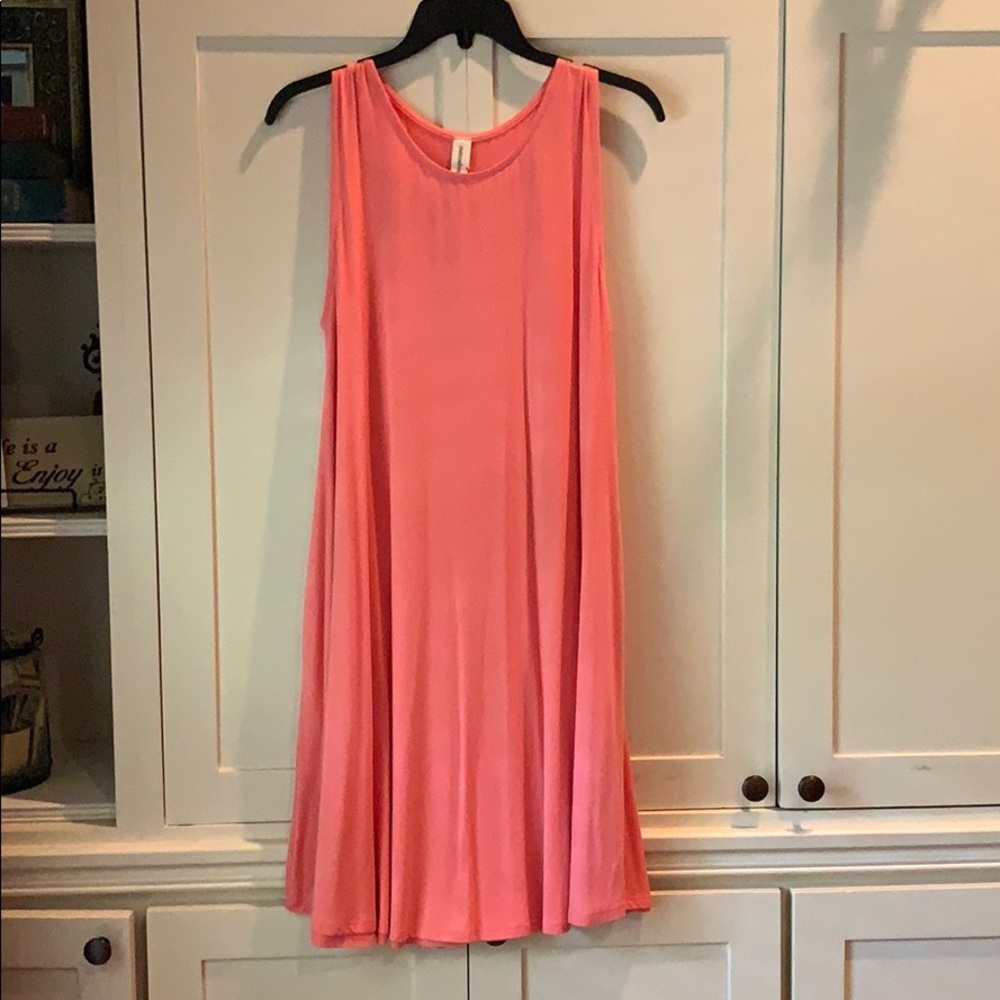 Peach swing dress